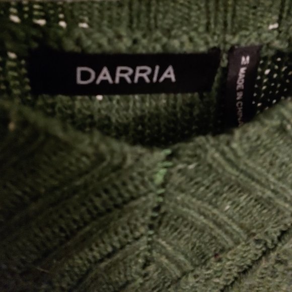 NWOT Sweater V Neck Argyle Pattern Hunter Green SZ M - Picture 2 of 5